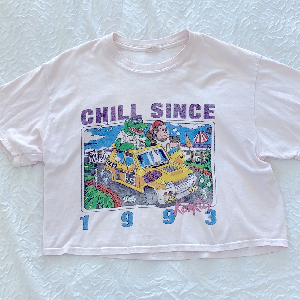 Brandy Melville Cropped Graphic Tee
